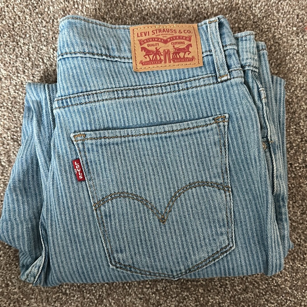HIGH RISE STRIPED LEVI’S JEANS - Picture 2 of 5
